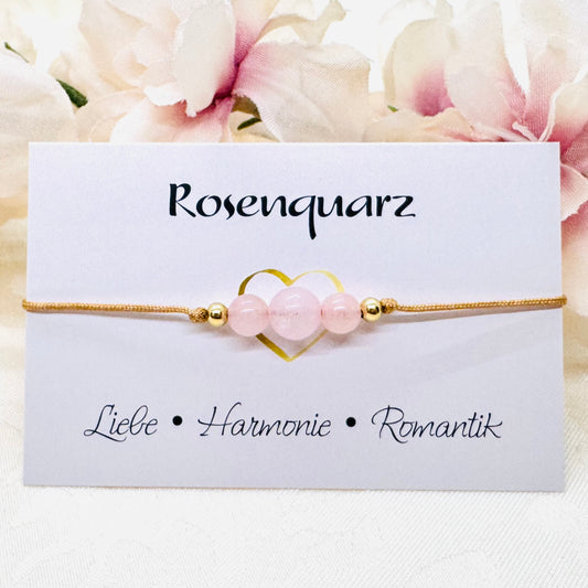 Rosenquarz Edelstein Armband