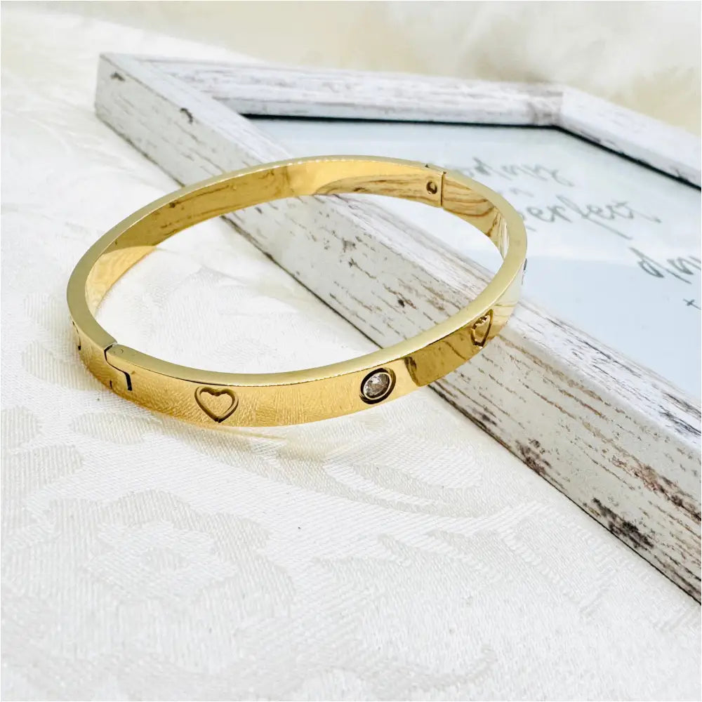 18k vergoldeter Edelstahl Armreif Anmarii