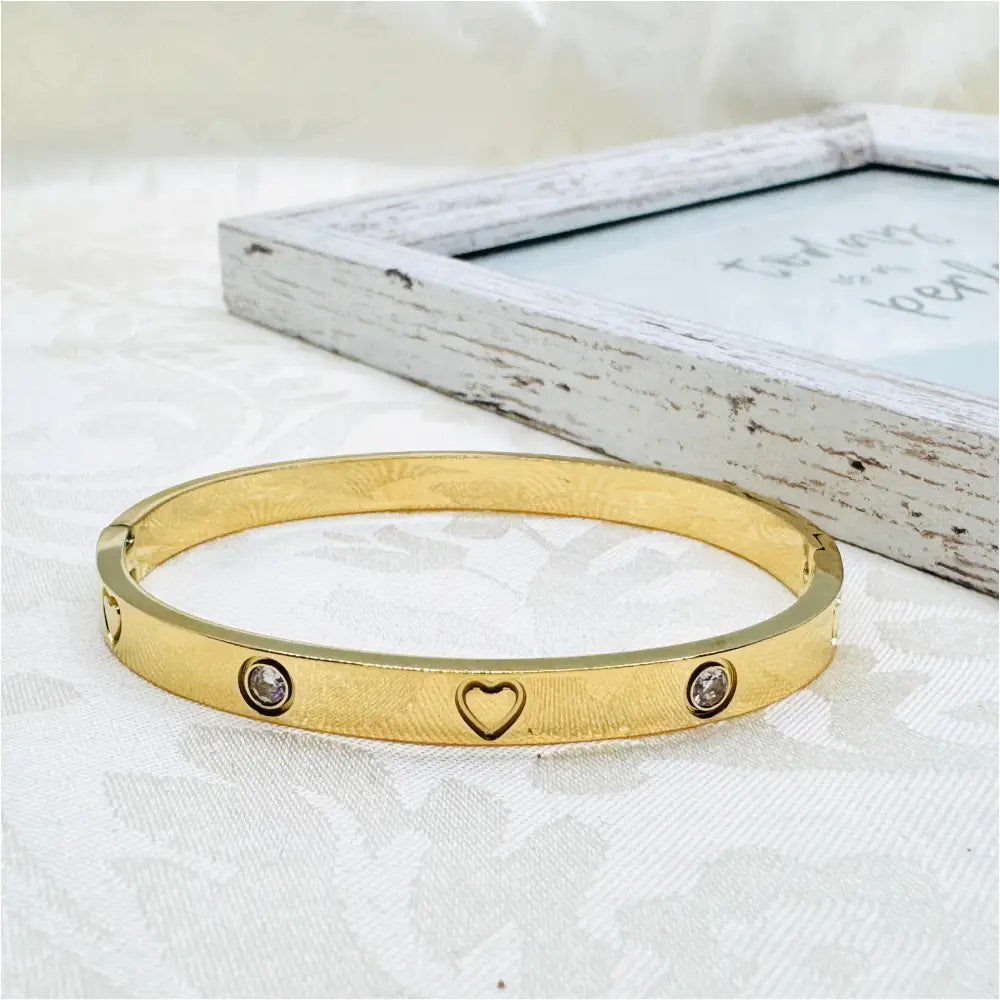 18k vergoldeter Edelstahl Armreif Anmarii