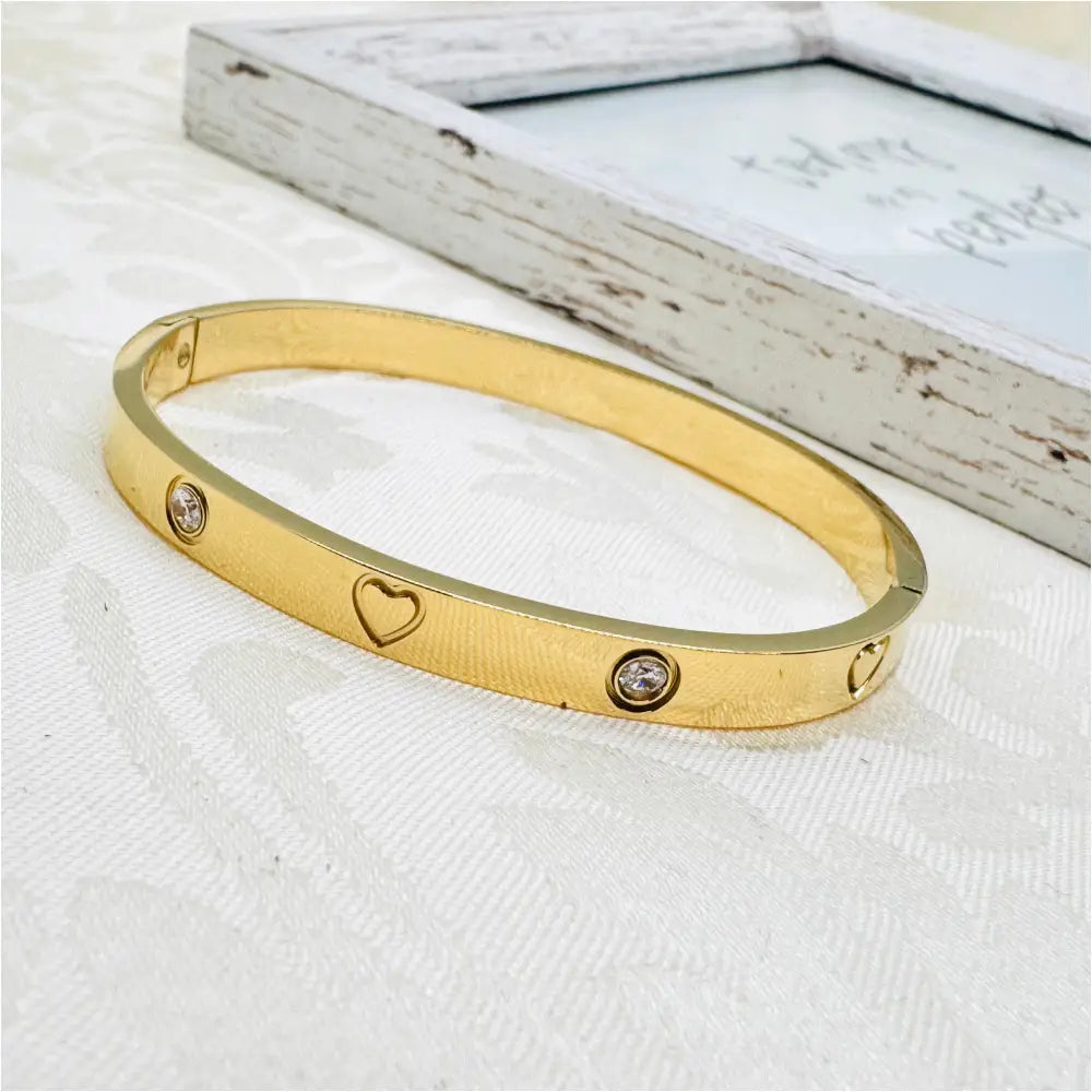 18k vergoldeter Edelstahl Armreif Anmarii