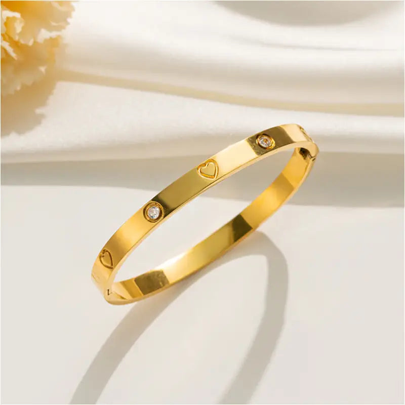 18k vergoldeter Edelstahl Armreif Anmarii