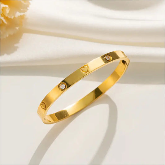 18k vergoldeter Edelstahl Armreif Anmarii