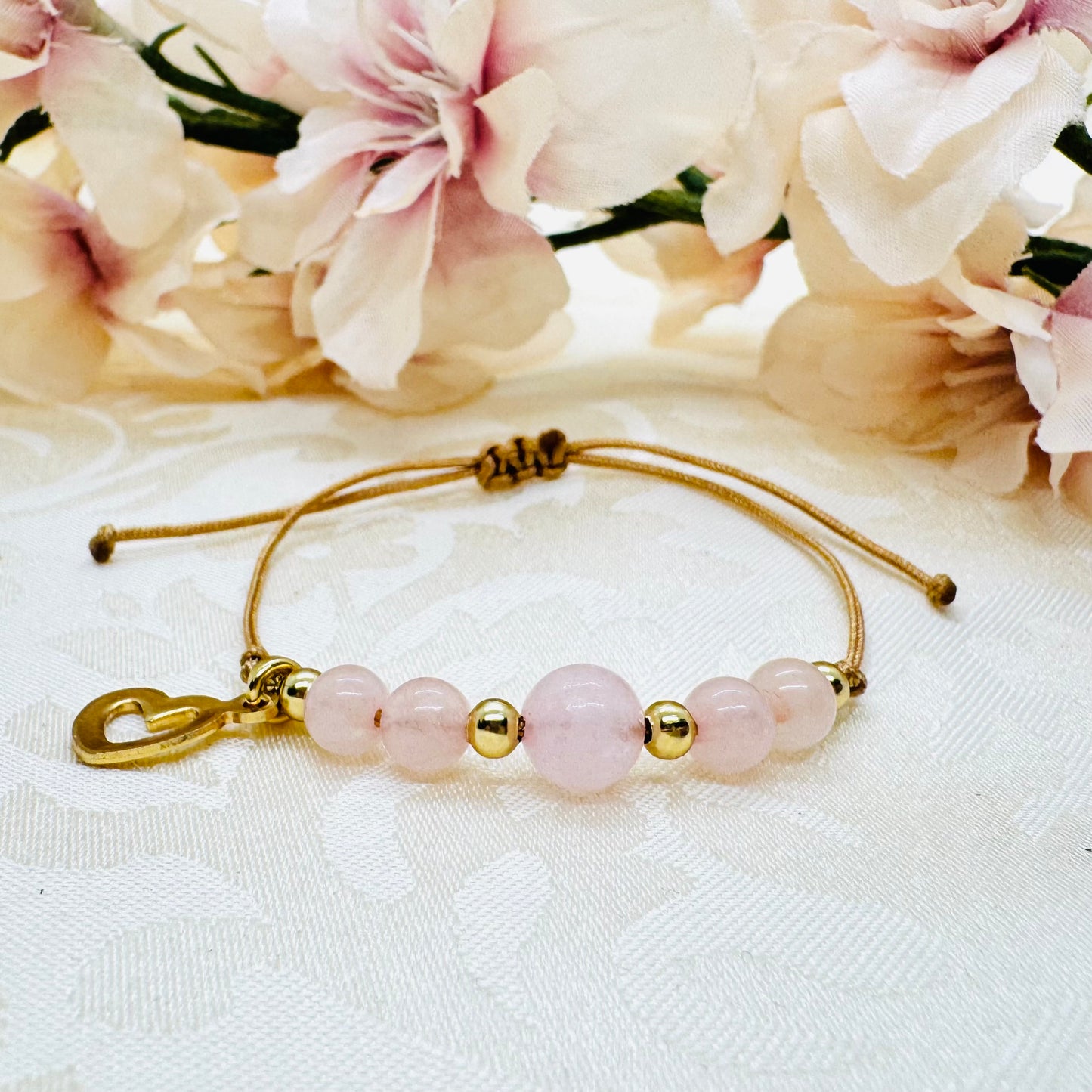 Rosenquarz Edelstein Armband