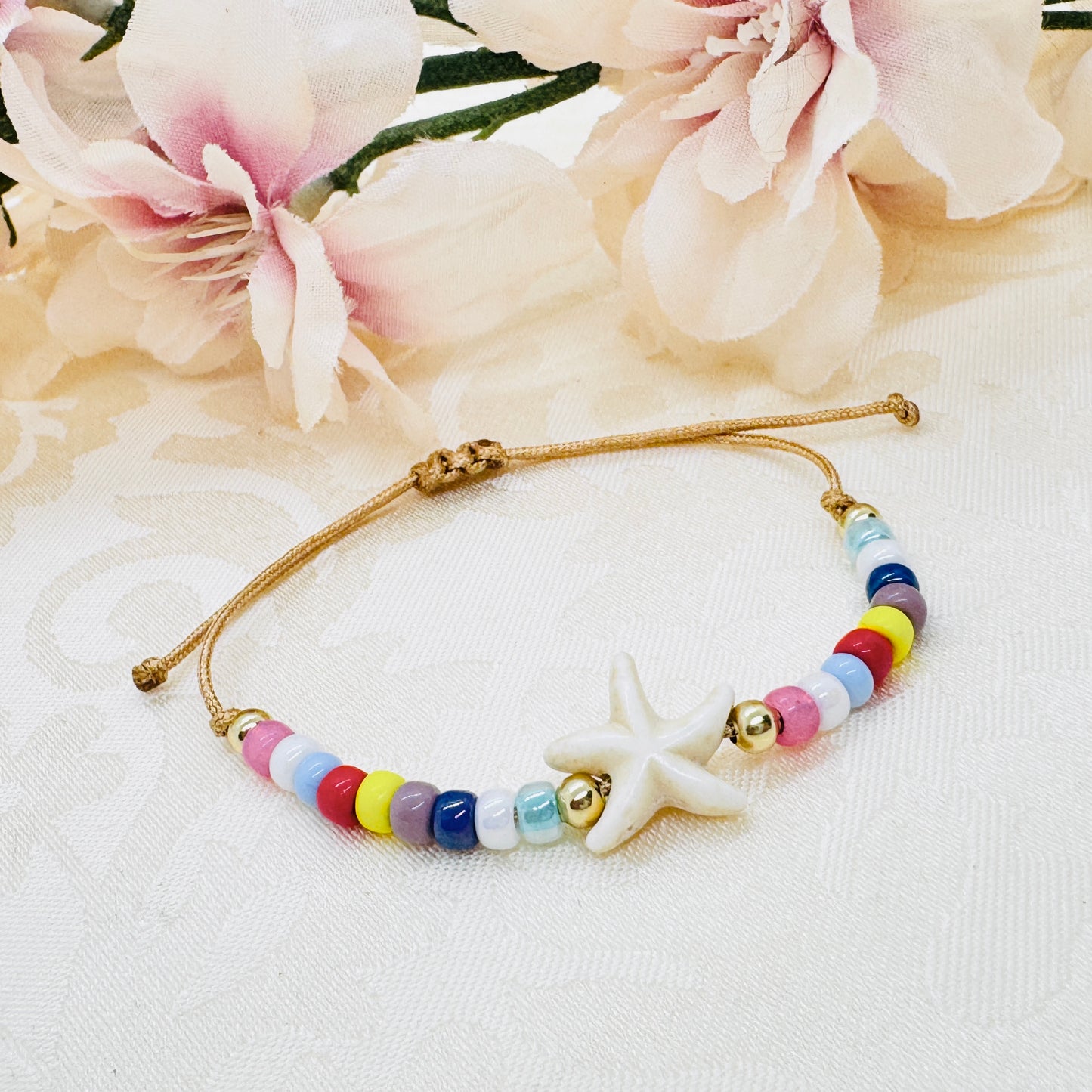 Buntes Seestern Sommer Armband