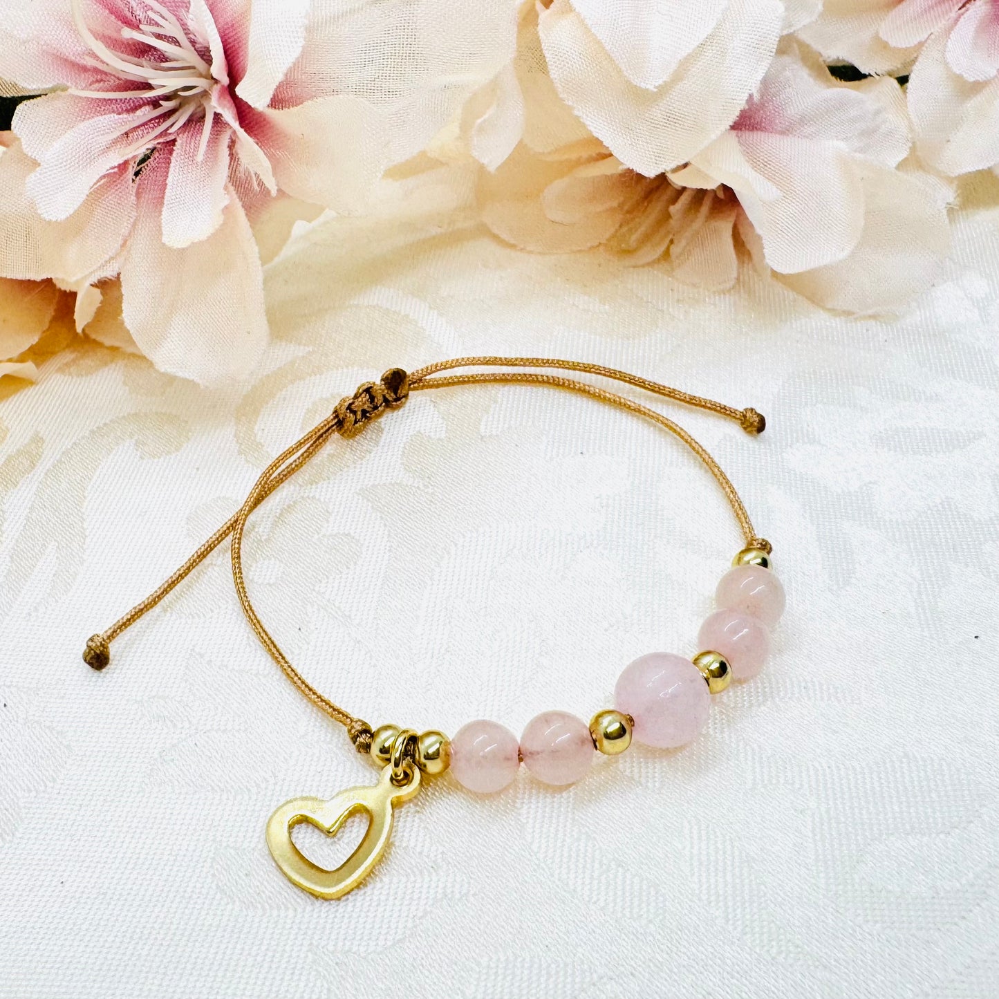 Rosenquarz Edelstein Armband