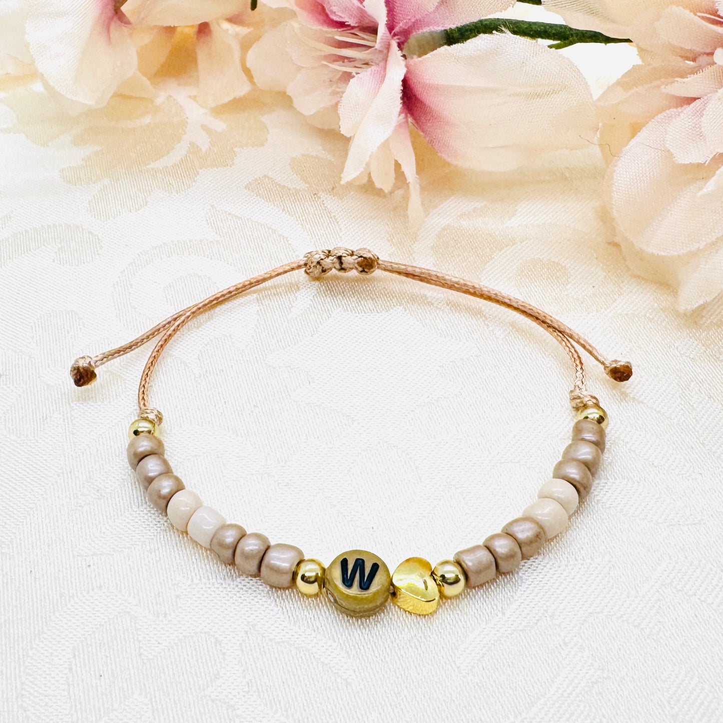 Personalisiertes Armband beige