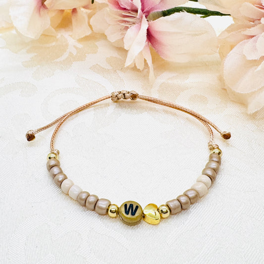 Personalisiertes Armband beige