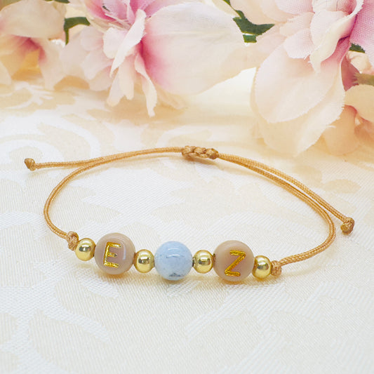 Personalisiertes Howlith Armband