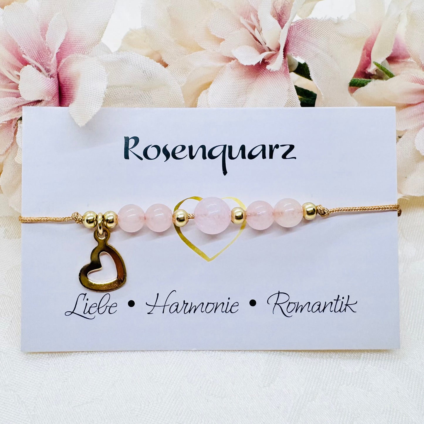 Rosenquarz Edelstein Armband