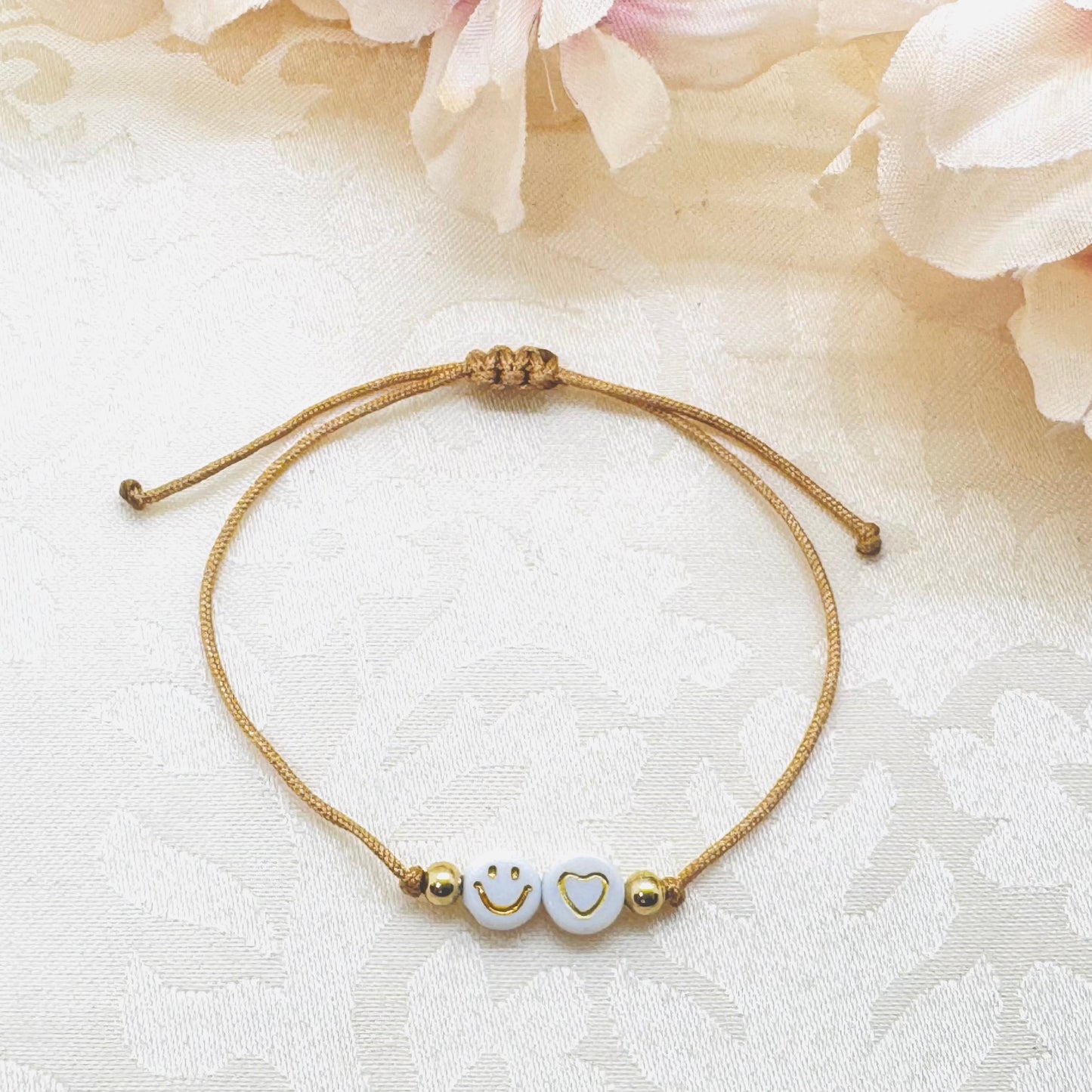 Mutmacher Smiley Armband Gold