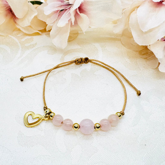 Rosenquarz Edelstein Armband