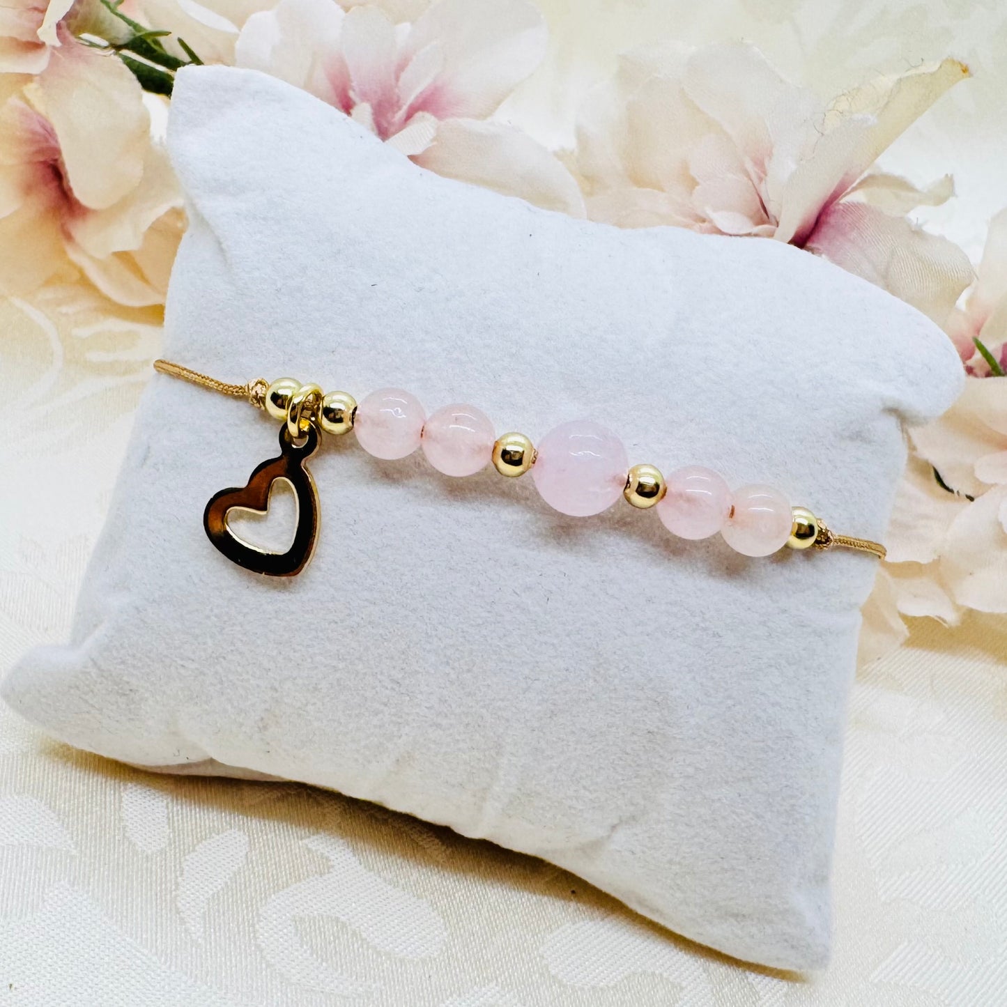 Rosenquarz Edelstein Armband