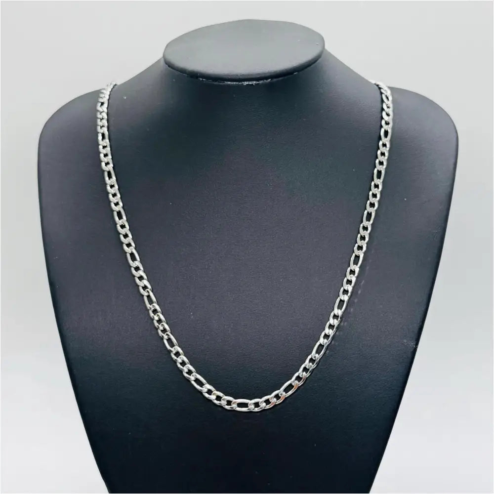 Edelstahl Figaro Gliederkette Silber wasserfest Anmarii