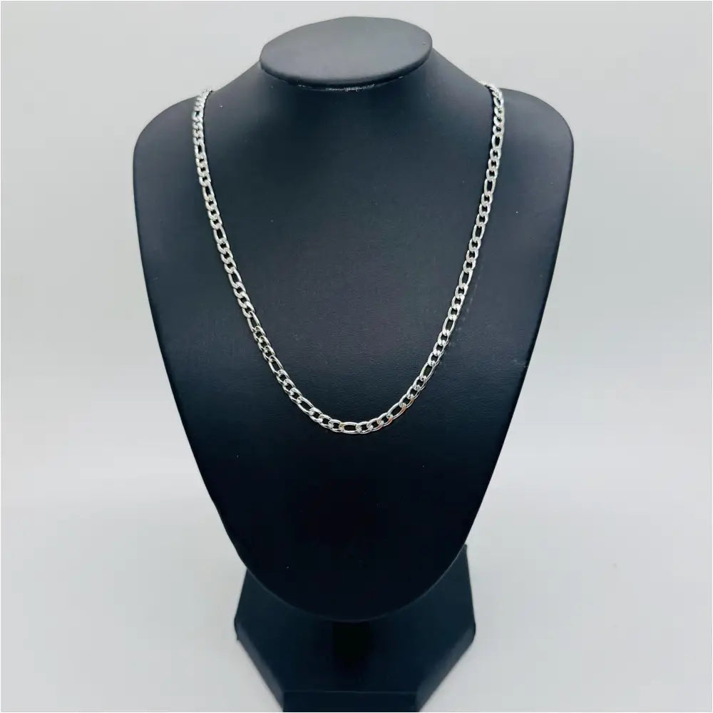 Edelstahl Figaro Gliederkette Silber wasserfest Anmarii