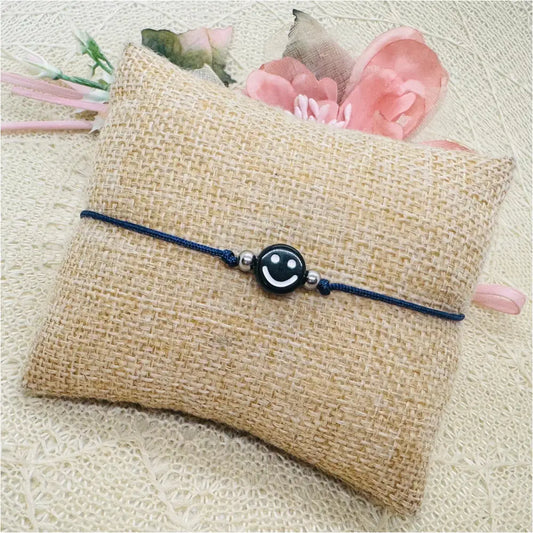 Filigranes Smiley Armband schwarz Anmarii
