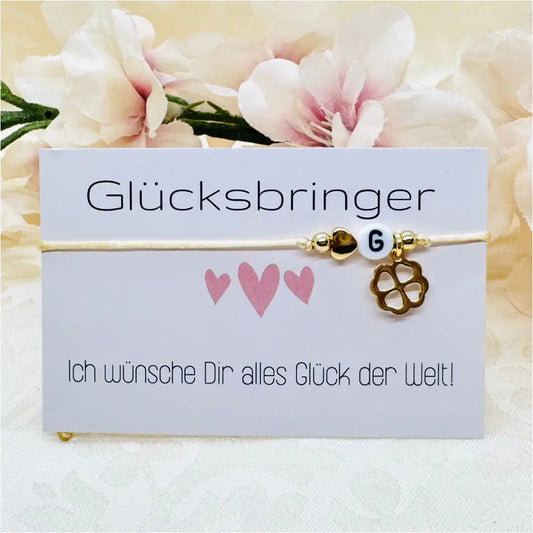 Glücksbringer Armband personalisiert gold - Glücksbringer etc.