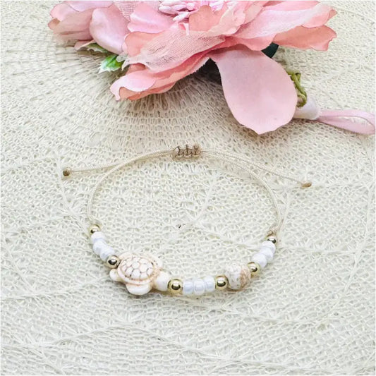 Howlith Schildkröte Makramee Armband Anmarii