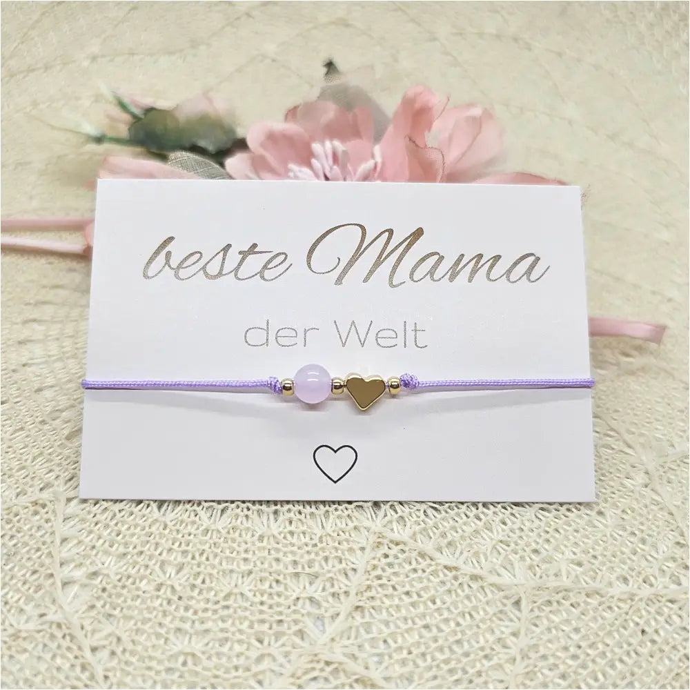 Jade Edelstein Armband mit Herz - zartes Makramee Freundschaftsarmband