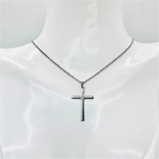 Kreuz Halskette aus Edelstahl - Kette mit Anhänger wasserfest - Herren Kette - Damenkette - Geschenk für Sie u. Ihn Anmarii