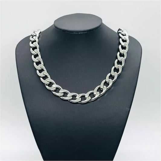 Kubanische Edelstahl Gliederkette Silber 12 mm Anmarii