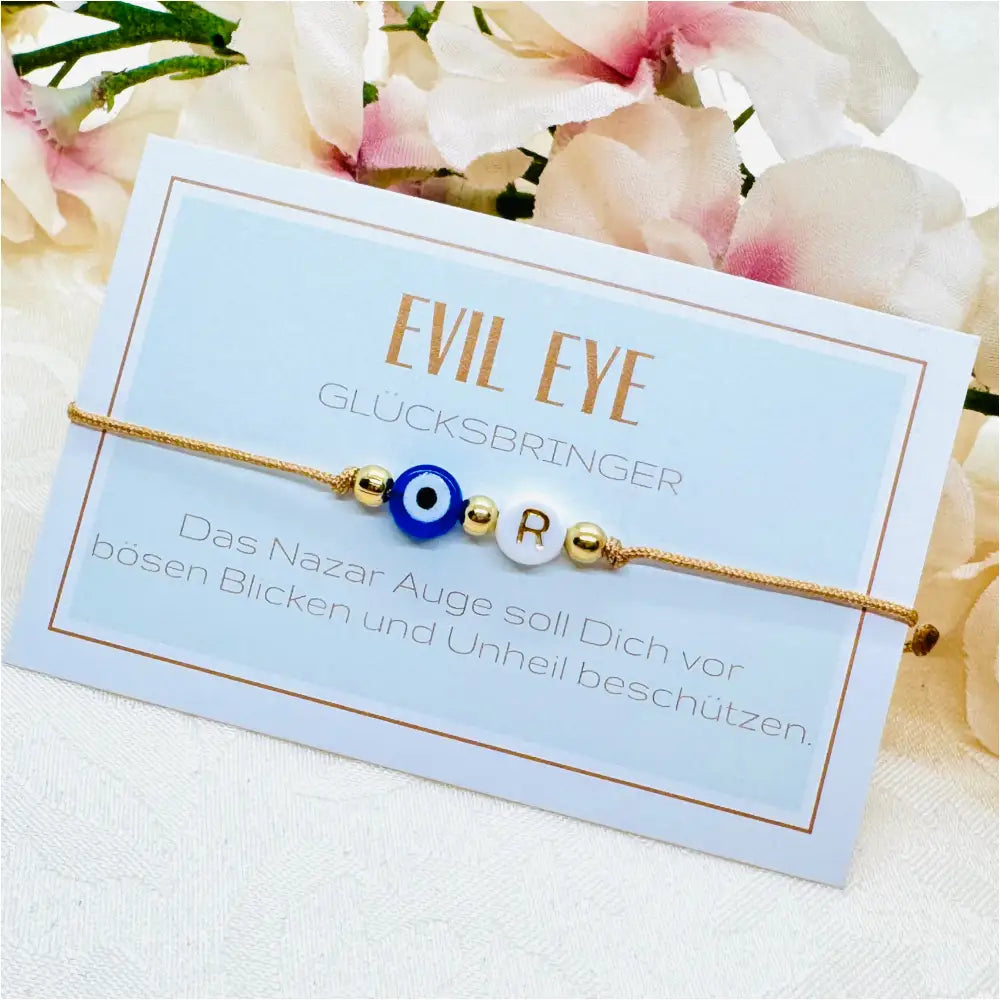 Personalisiertes Evil Eye Glücksbringer Armband Anmarii