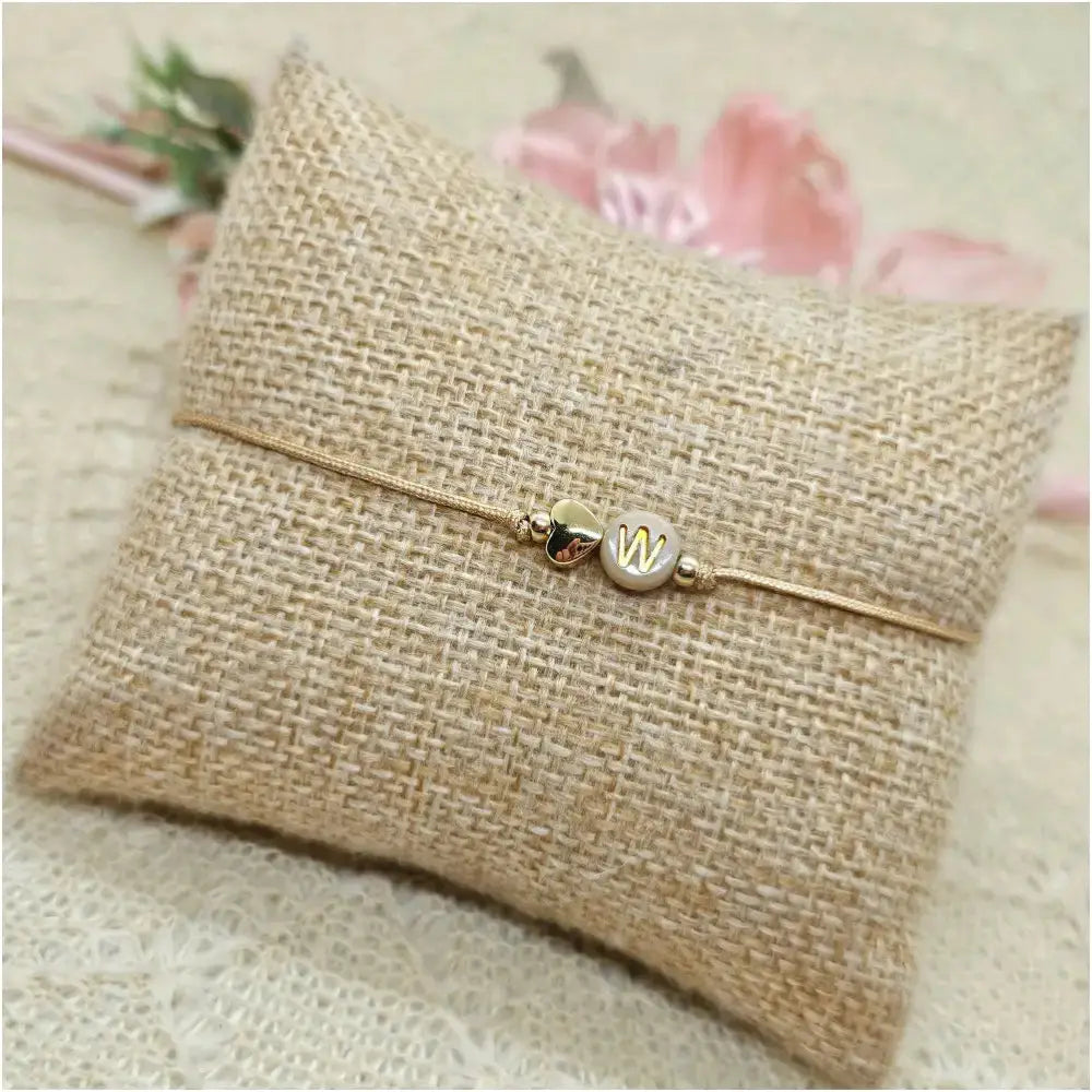 Personalisiertes Makramee Armband mit Herz - Personalisierte Armbänder