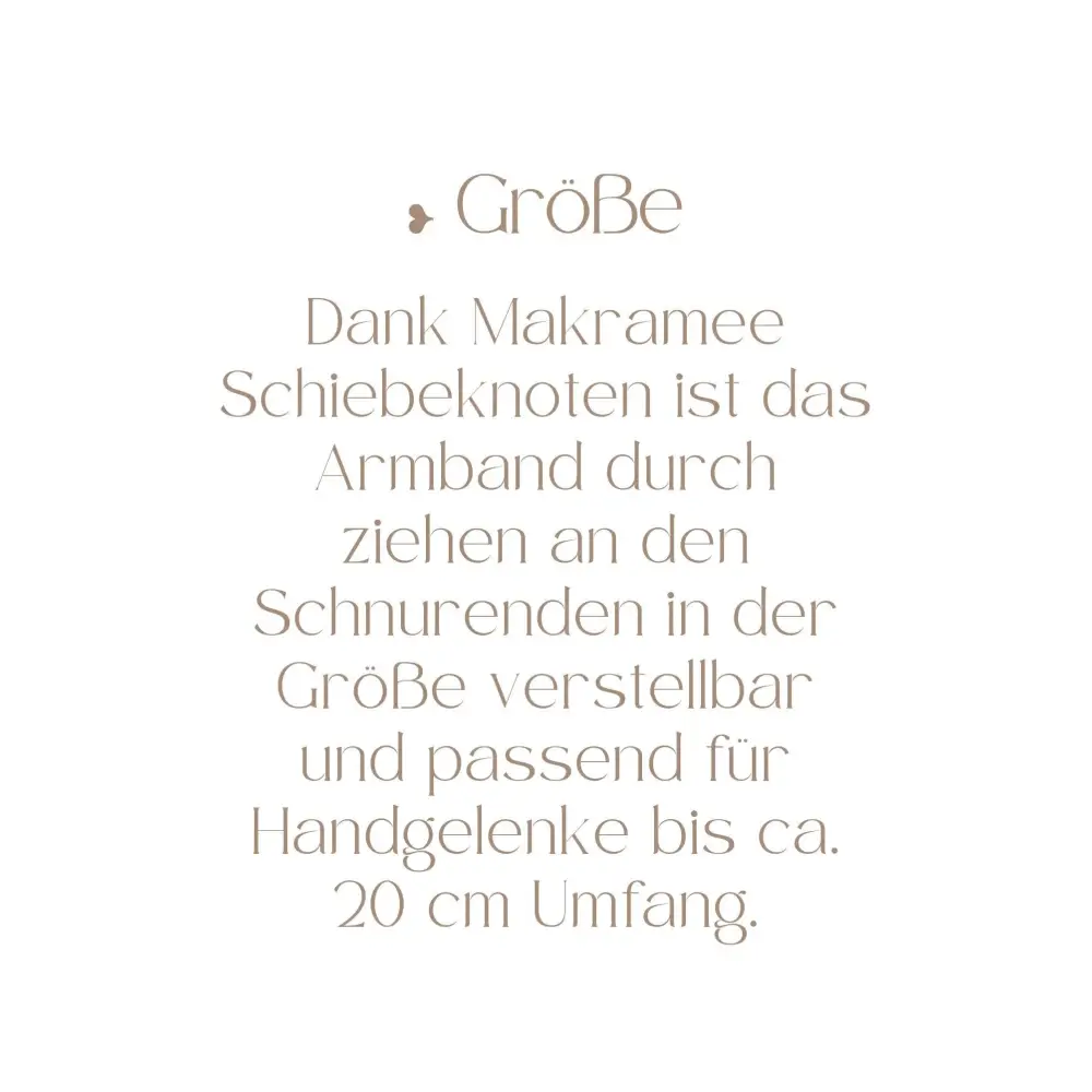 Personalisiertes Makramee Armband Nude II - Buchstaben Armband mit Herzchen