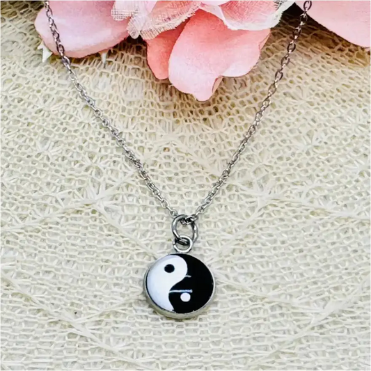 Yin Yang Edelstahl Halskette - Halsketten